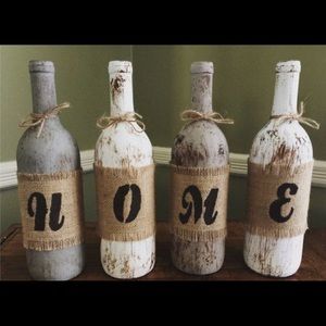 Home wine decor bottles
